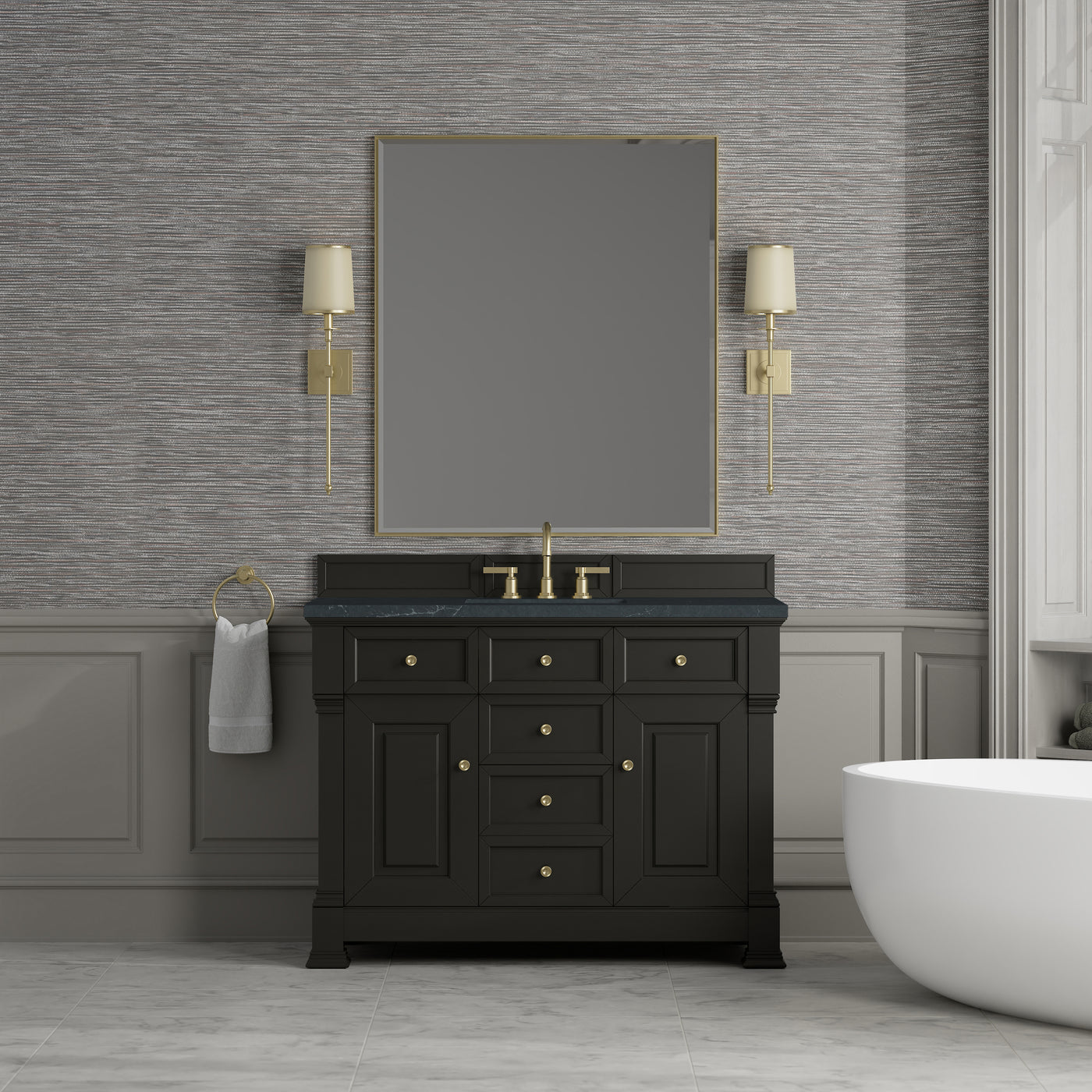 James Martin Brookfield 48" Single Bathroom Vanity, Black Onyx, view 32