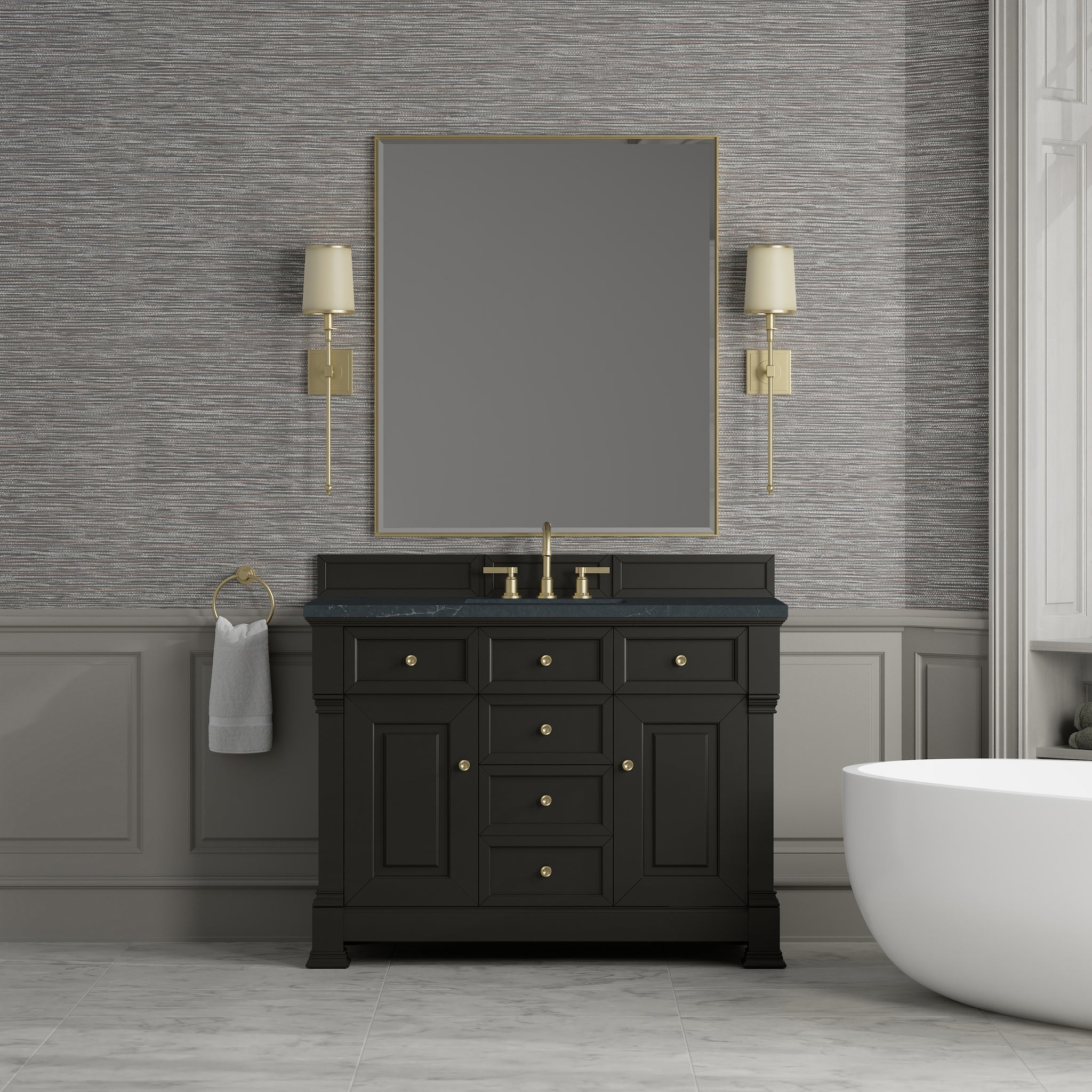 James Martin Brookfield 48" Single Bathroom Vanity, Black Onyx, view 32