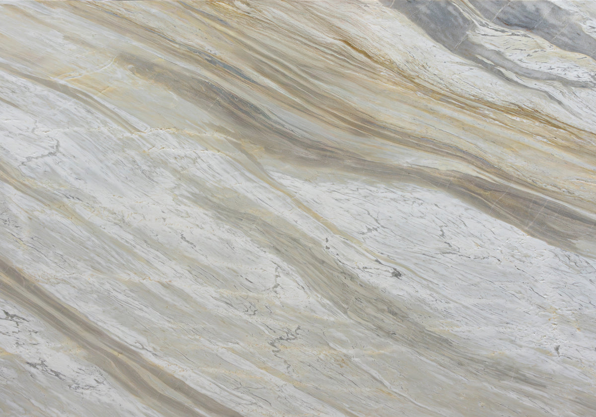 Lord White Textured Marble Slab Random