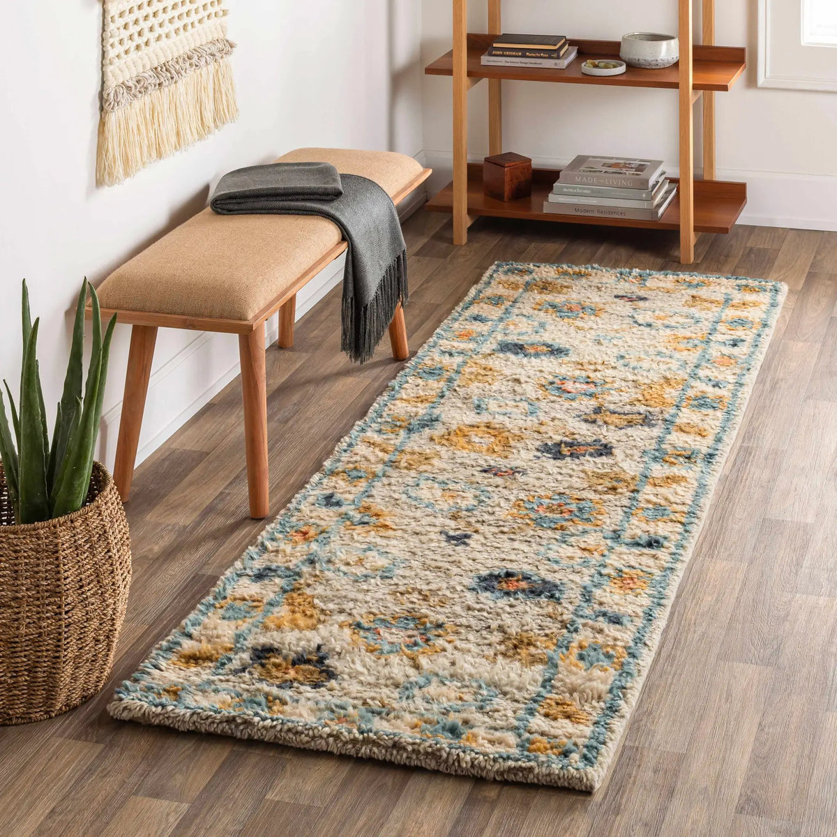 Lordstown Luxury Wool Oushak Rug - Clearance, installed in a room