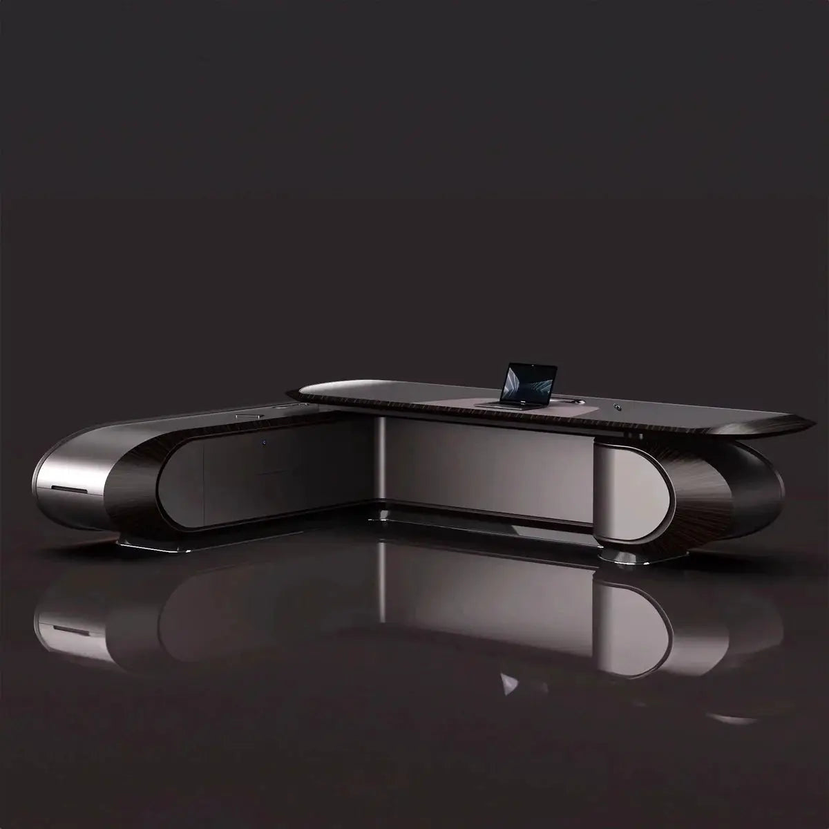 Echelon · Luxury L-Shaped Executive Desk by Arc Grove