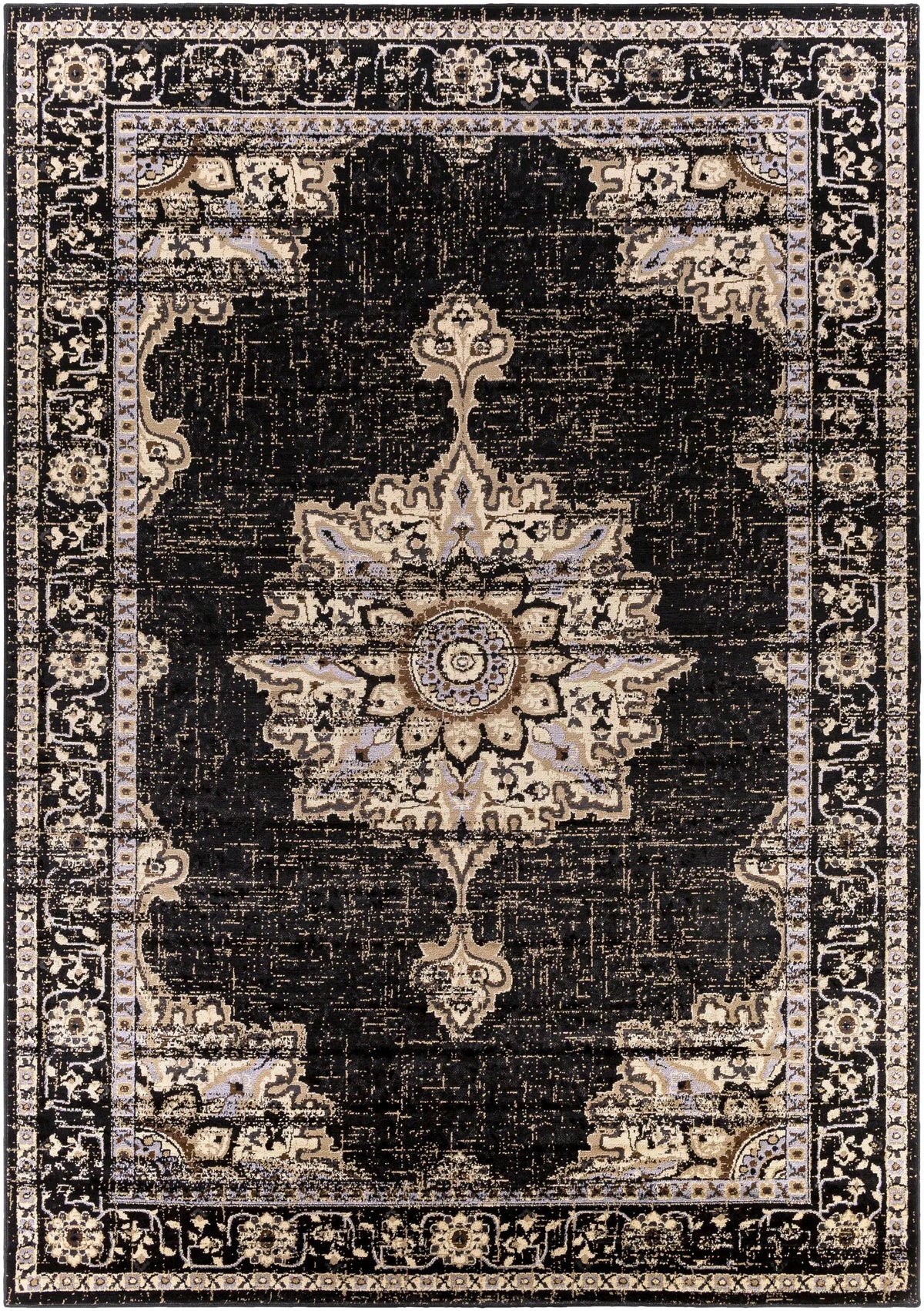 Lostwithiel Black Medallion Rug, photo 14 of 15