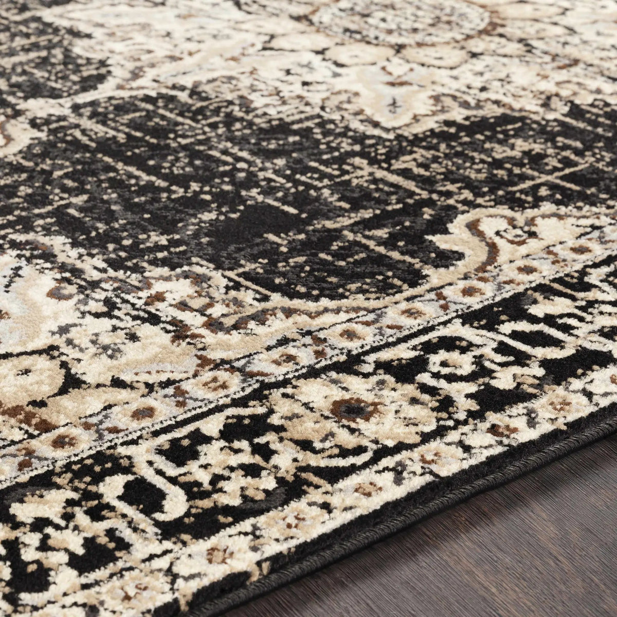 Lostwithiel Black Medallion Rug, photo 12 of 15
