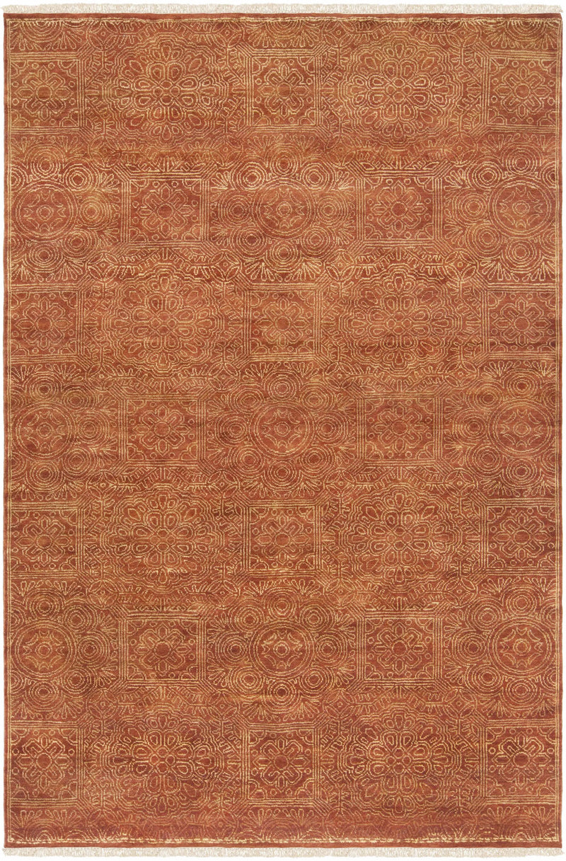 Lottsburg Premium Orange Wool Rug - Clearance by Boutique Rugs