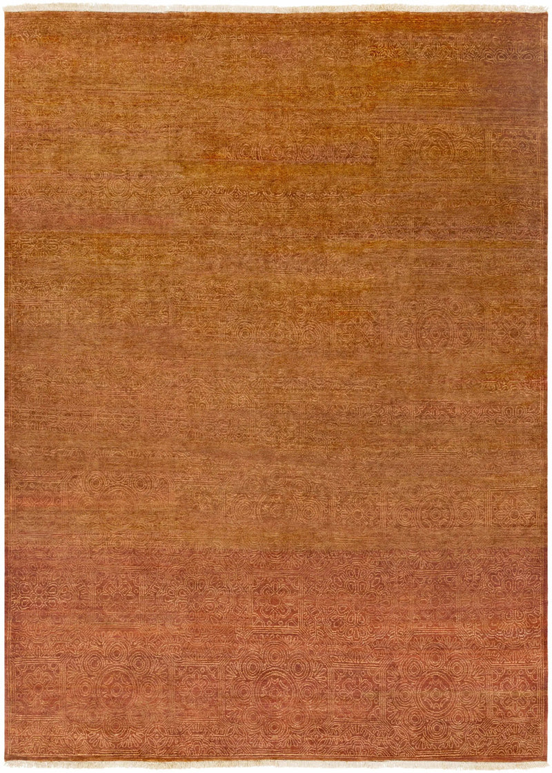 Lottsburg Premium Orange Wool Rug - Clearance by Boutique Rugs