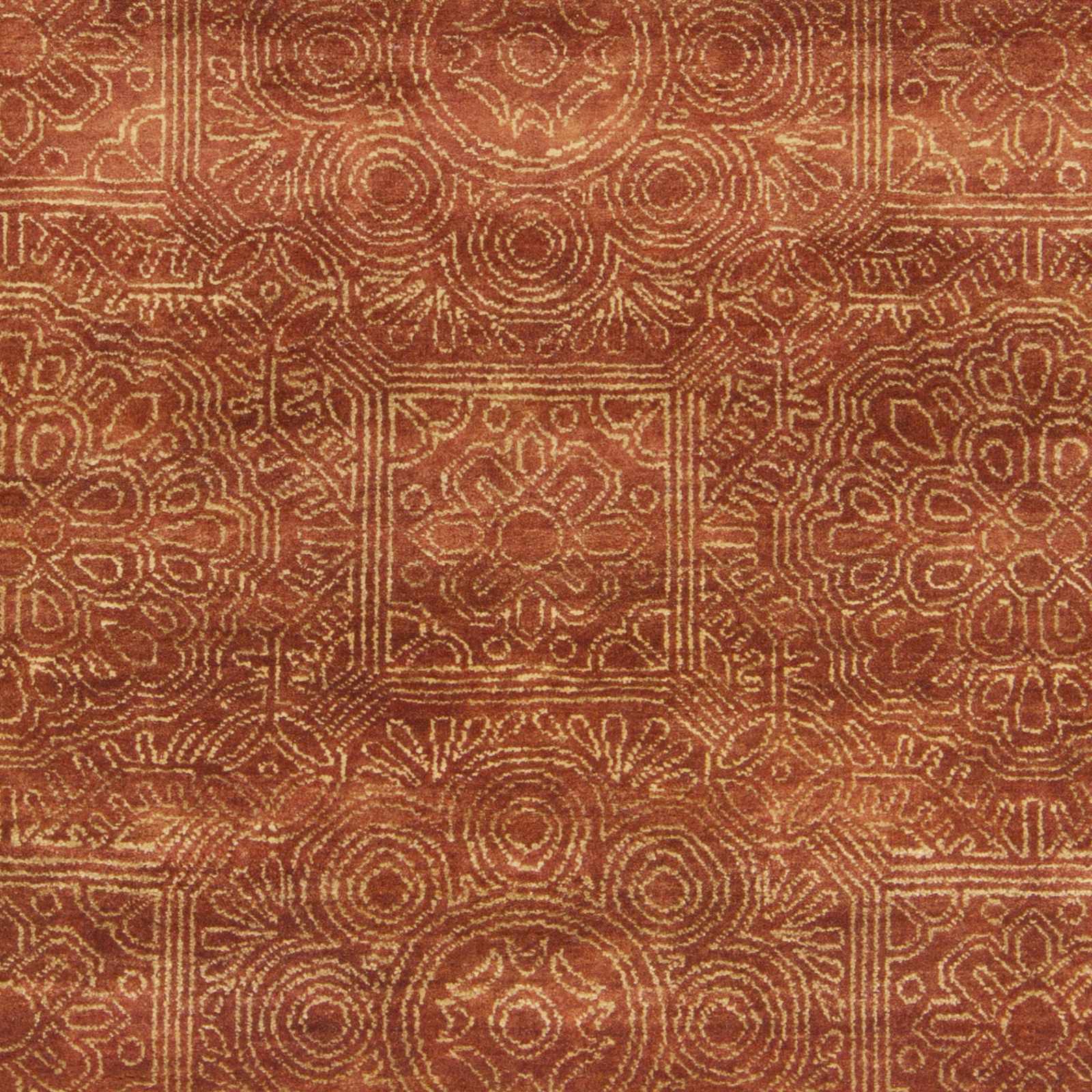 Lottsburg Premium Orange Wool Rug - Clearance by Boutique Rugs