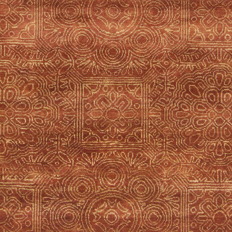 Lottsburg Premium Orange Wool Rug - Clearance by Boutique Rugs