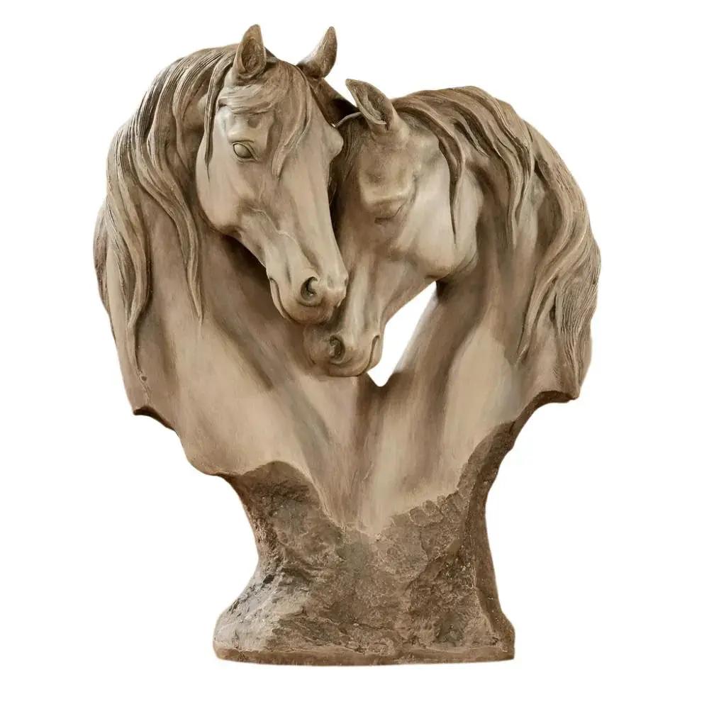 Loving Horses Pair Sculpture by House Of Avana