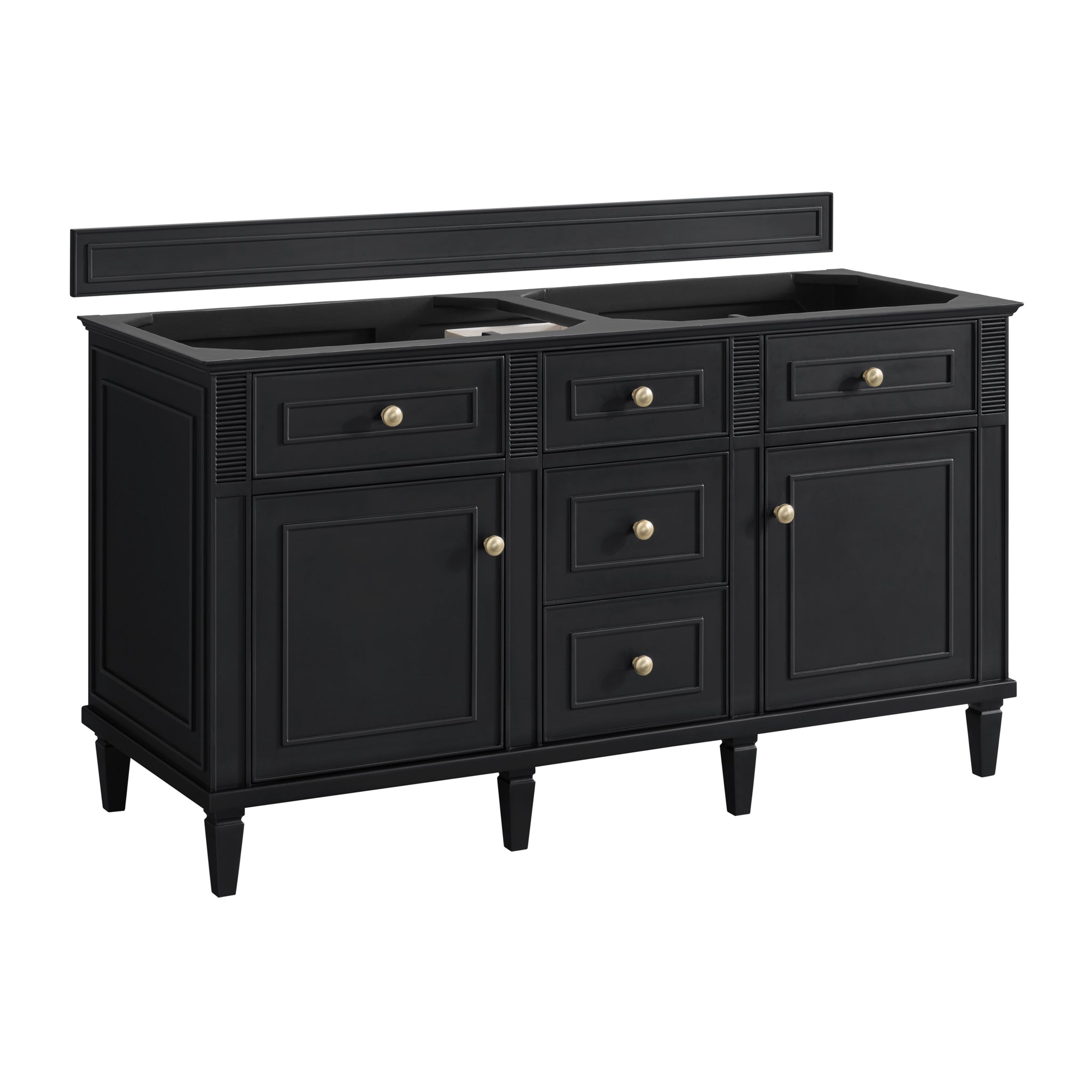 James Martin Lorelai 60" Double Bathroom Vanity, Black Onyx, view 29