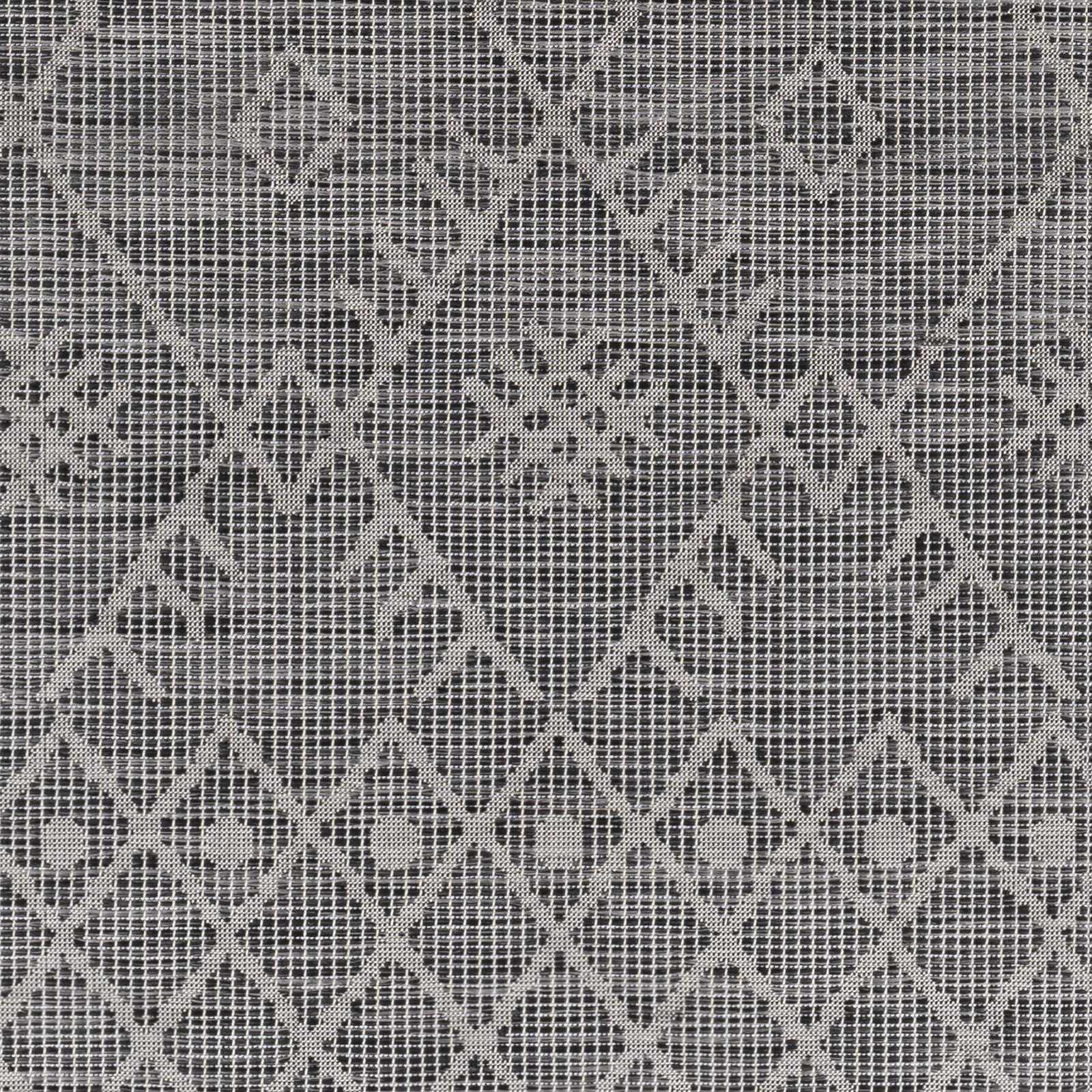Lorena Charcoal Flatweave Trellis Outdoor Carpet - Clearance by Boutique Rugs