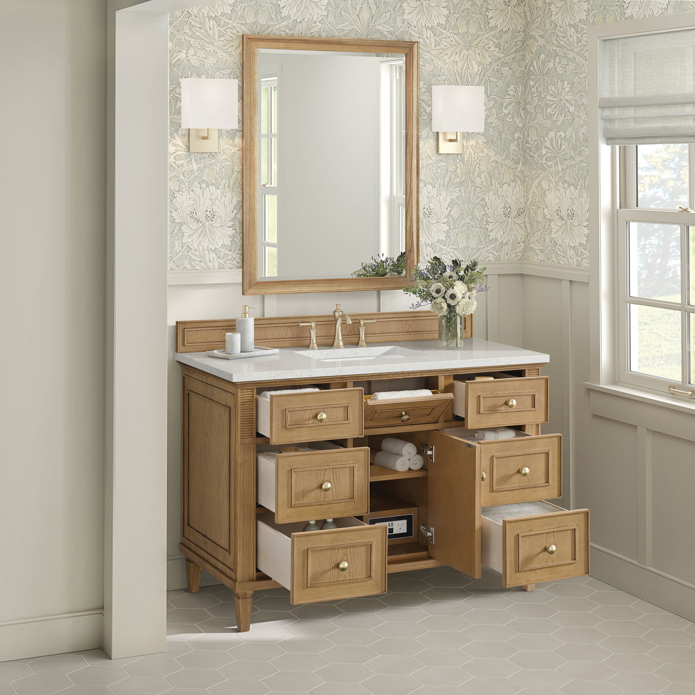 James Martin Lorelai 48" Single Bathroom Vanity, Light Natural Oak, view 32