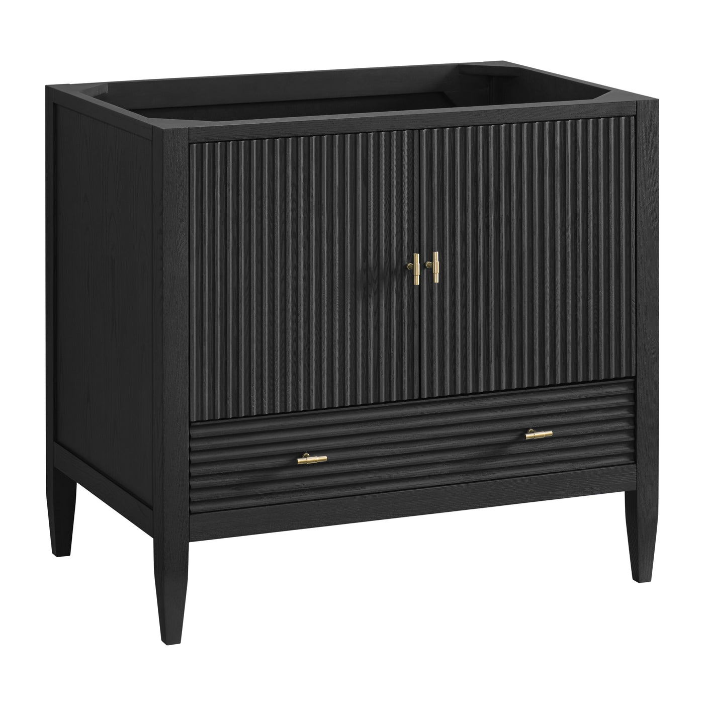 James Martin Myrrin 36" Single Bathroom Vanity, Carbon Oak, view 15