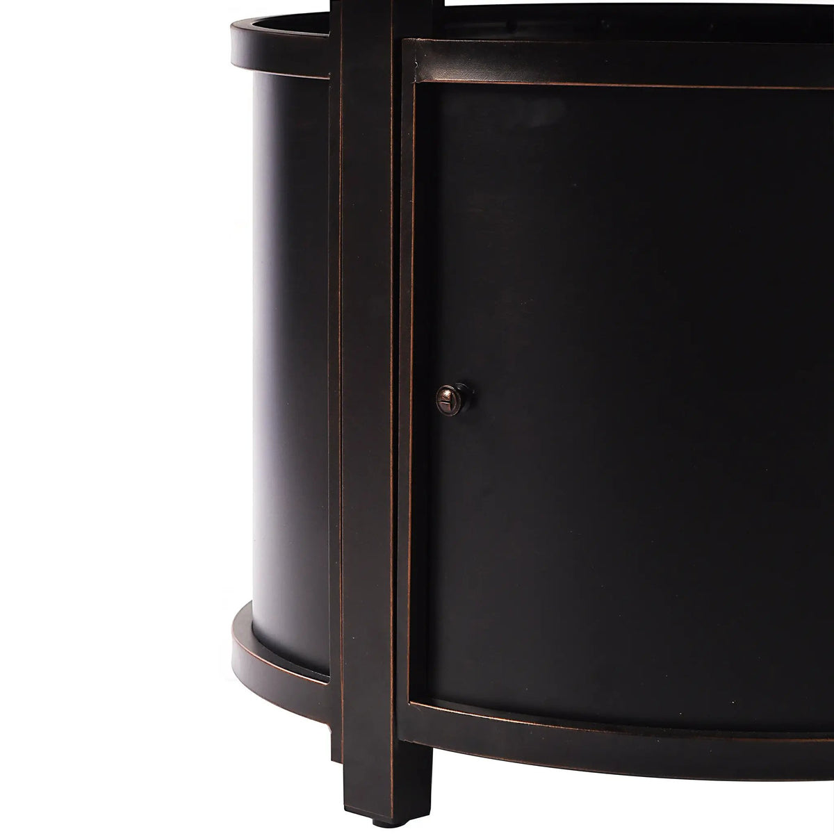Aluminum 44-in Round Propane Fire Table with Beads, Covers and Lid by Sharicks