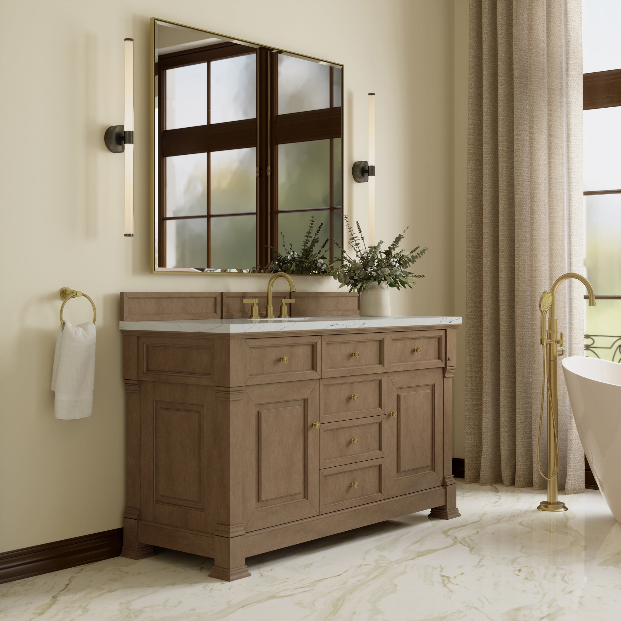 James Martin Brookfield 60" Single Bathroom Vanity, Pecan, view 35