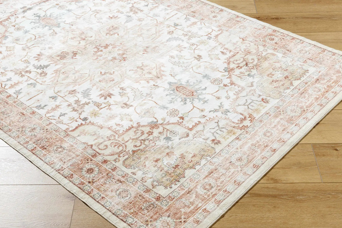 Lotan Pink Medallion Washable Area Rug - Clearance, photo 4 of 9