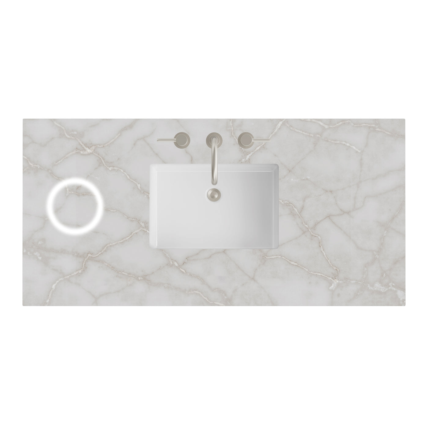 James Martin 48" Single Vanity Top with Victorian Silver (FreePower) countertop