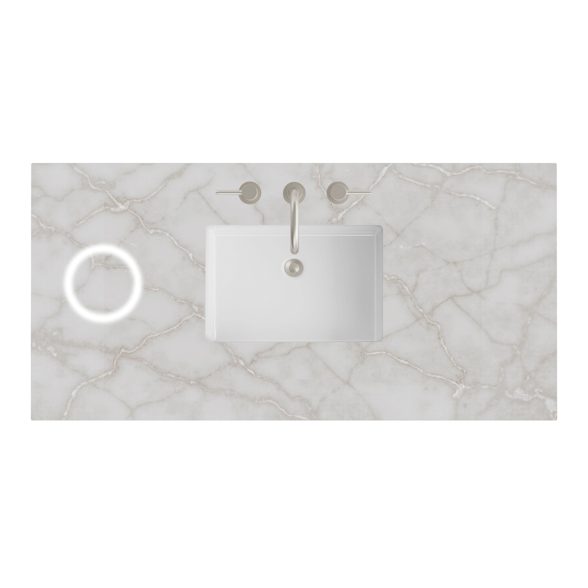 James Martin 48" Single Vanity Top with Victorian Silver (FreePower) countertop