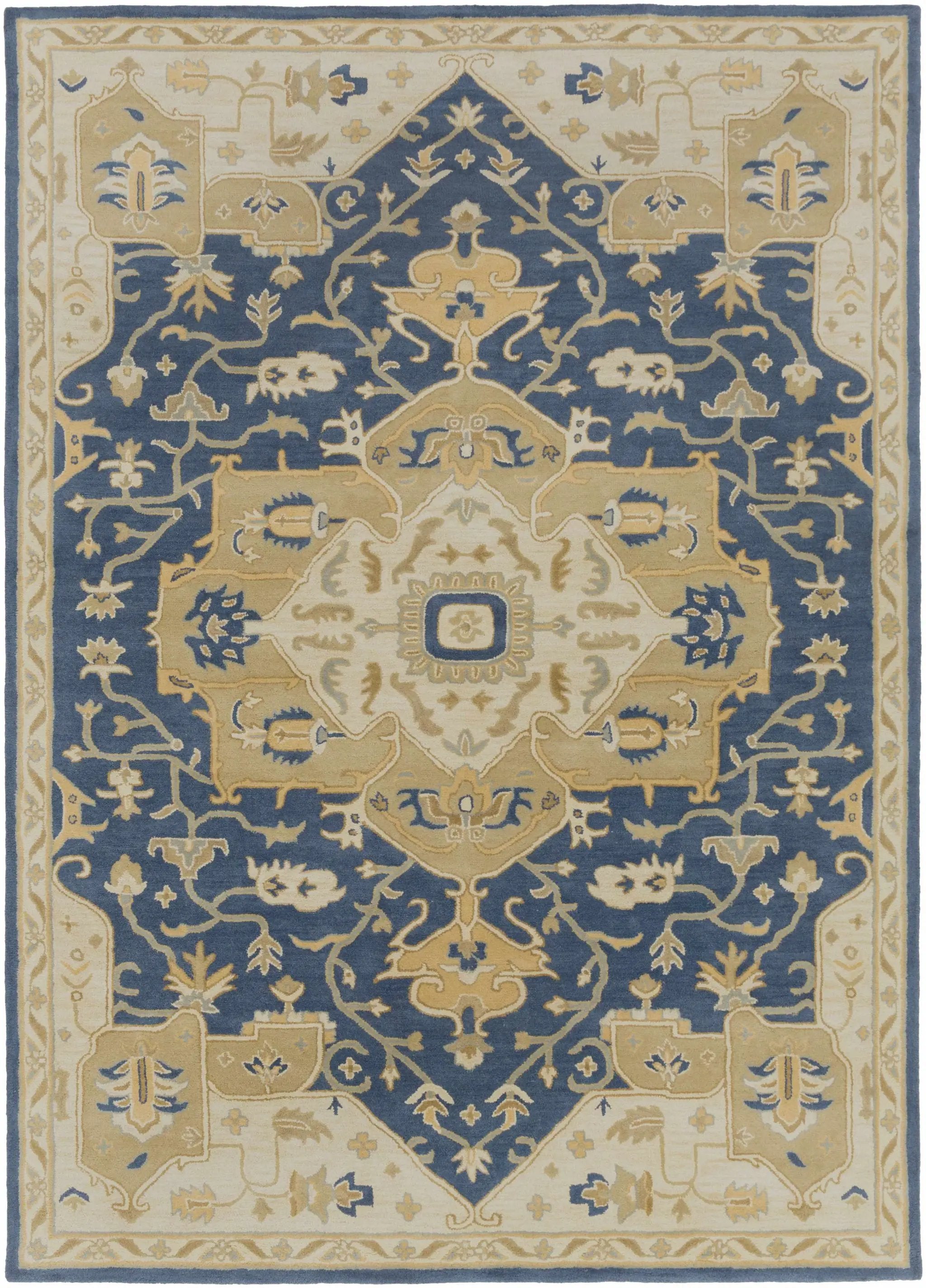 Broomfield 1145 Hand Tufted Blue Wool Rug by Boutique Rugs