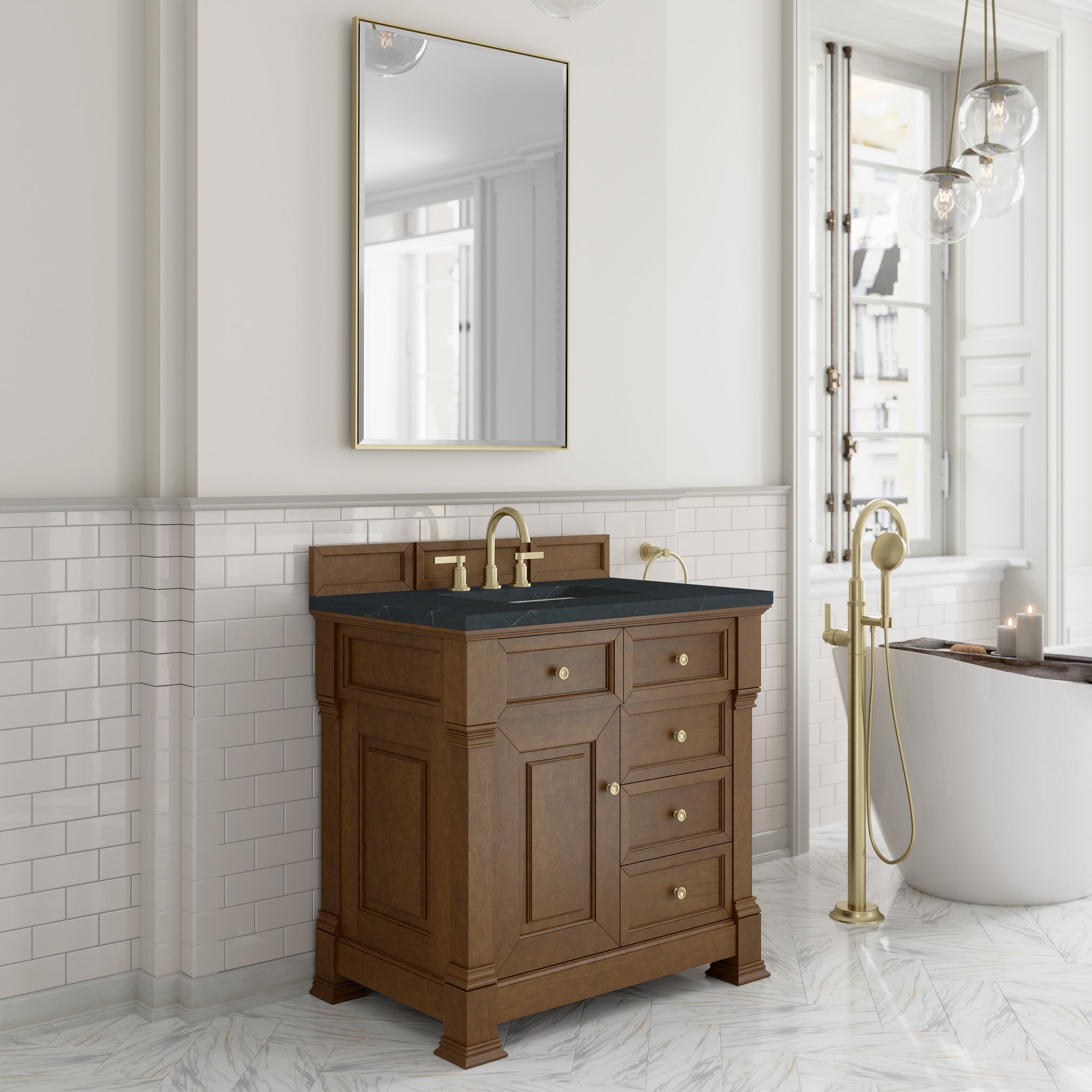 James Martin Brookfield 36" Single Bathroom Vanity, Honey Oak, view 31