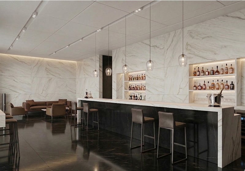 Luce Di Luna Polished Quartzite Slab Random room scene 3