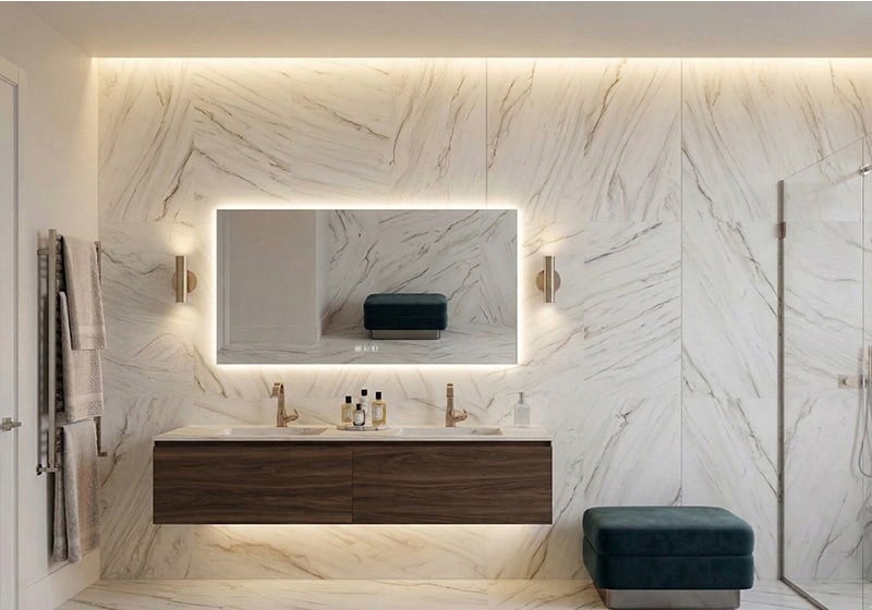 Luce Di Luna Polished Quartzite Slab Random room scene 4