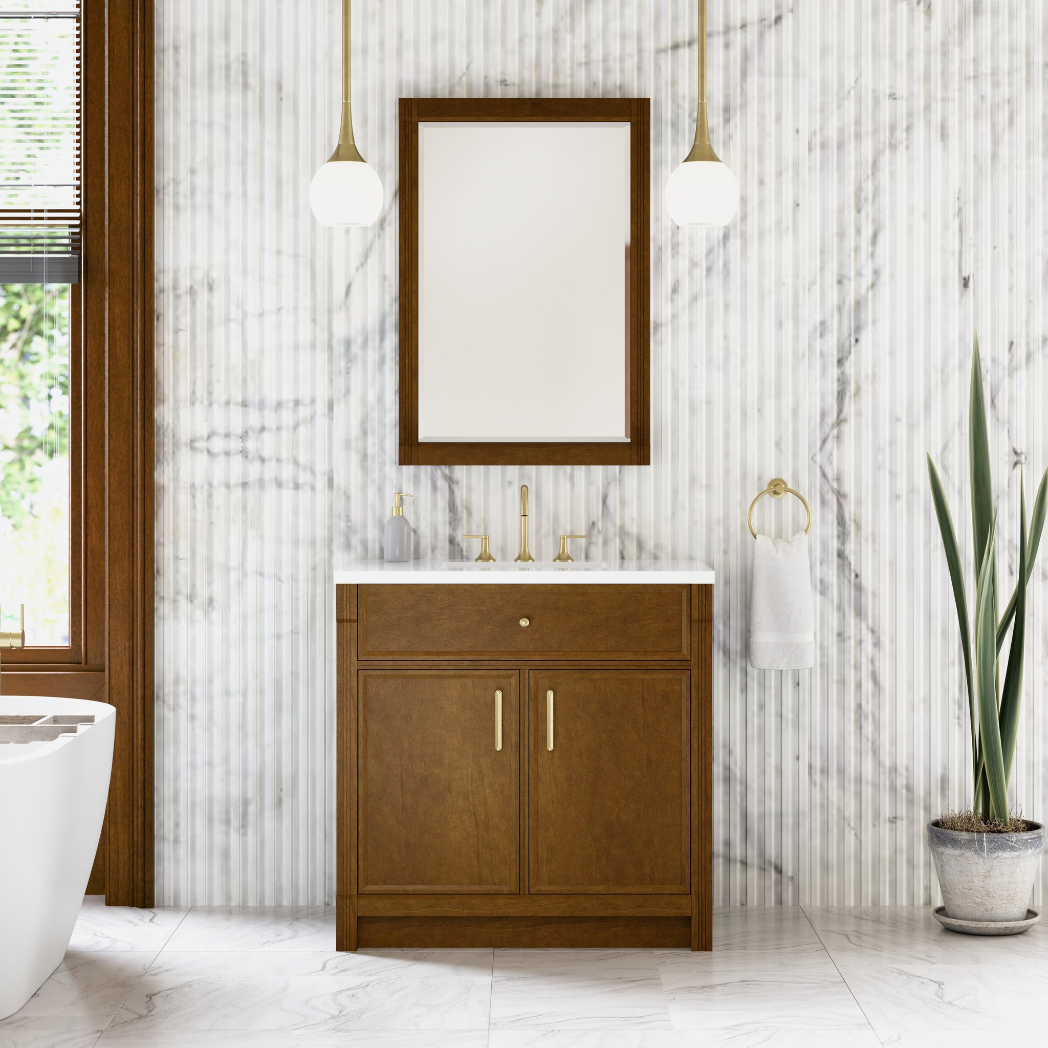 James Martin Bellshire 36" Single Bathroom Vanity, Honey Oak, view 30