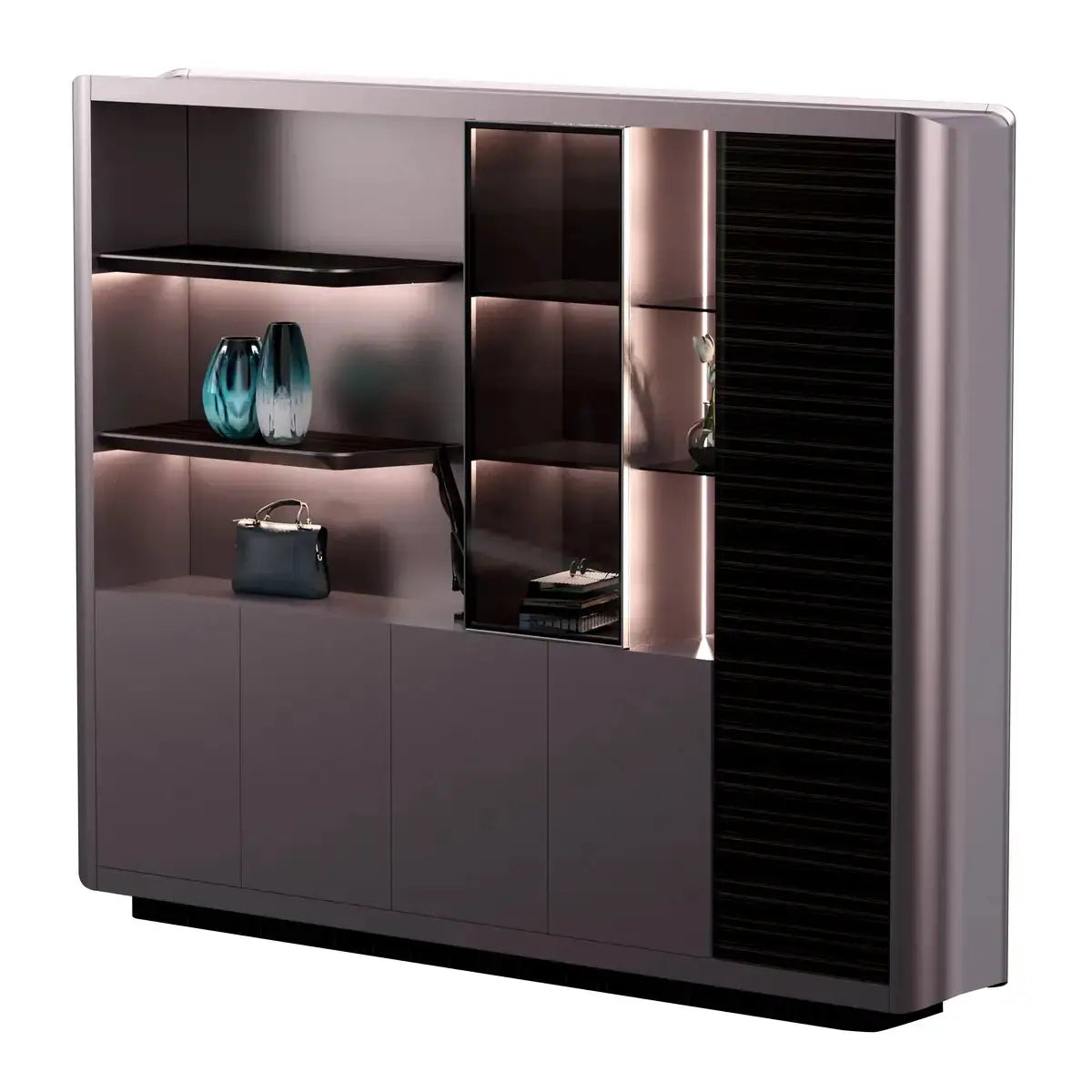Linea · Office Shelves w/ Lighting & Storage by Arc Grove