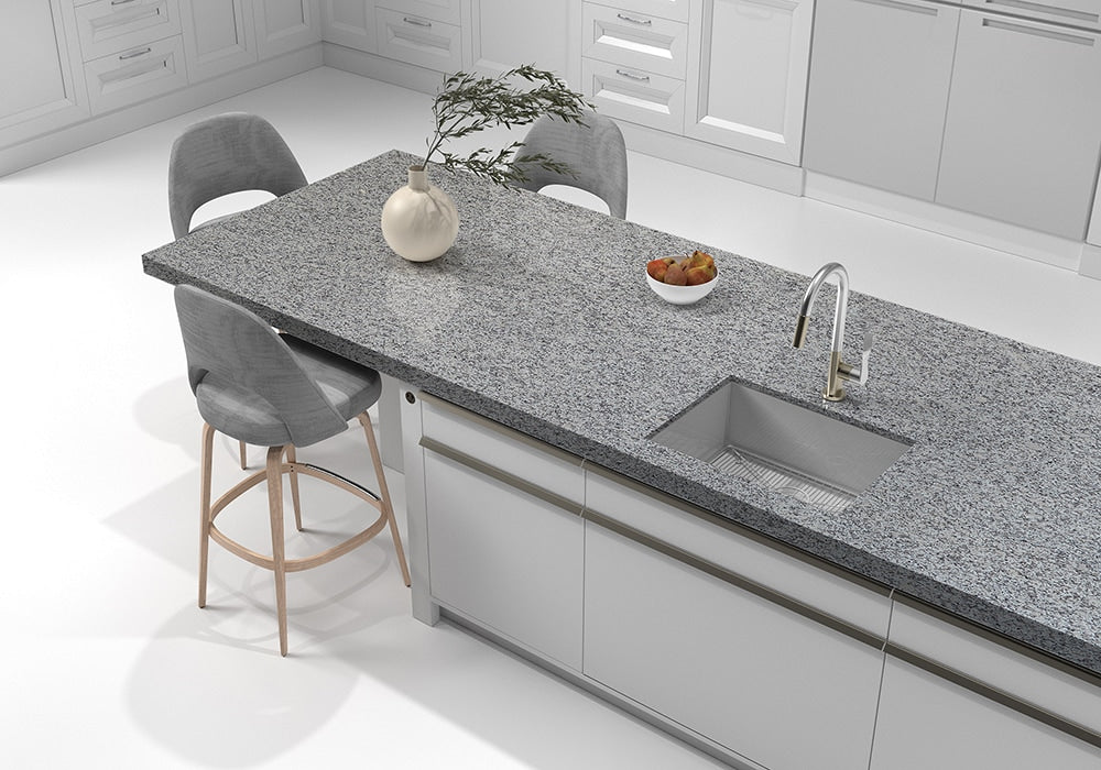 Luna Pearl Polished Granite Slab Random room scene 4