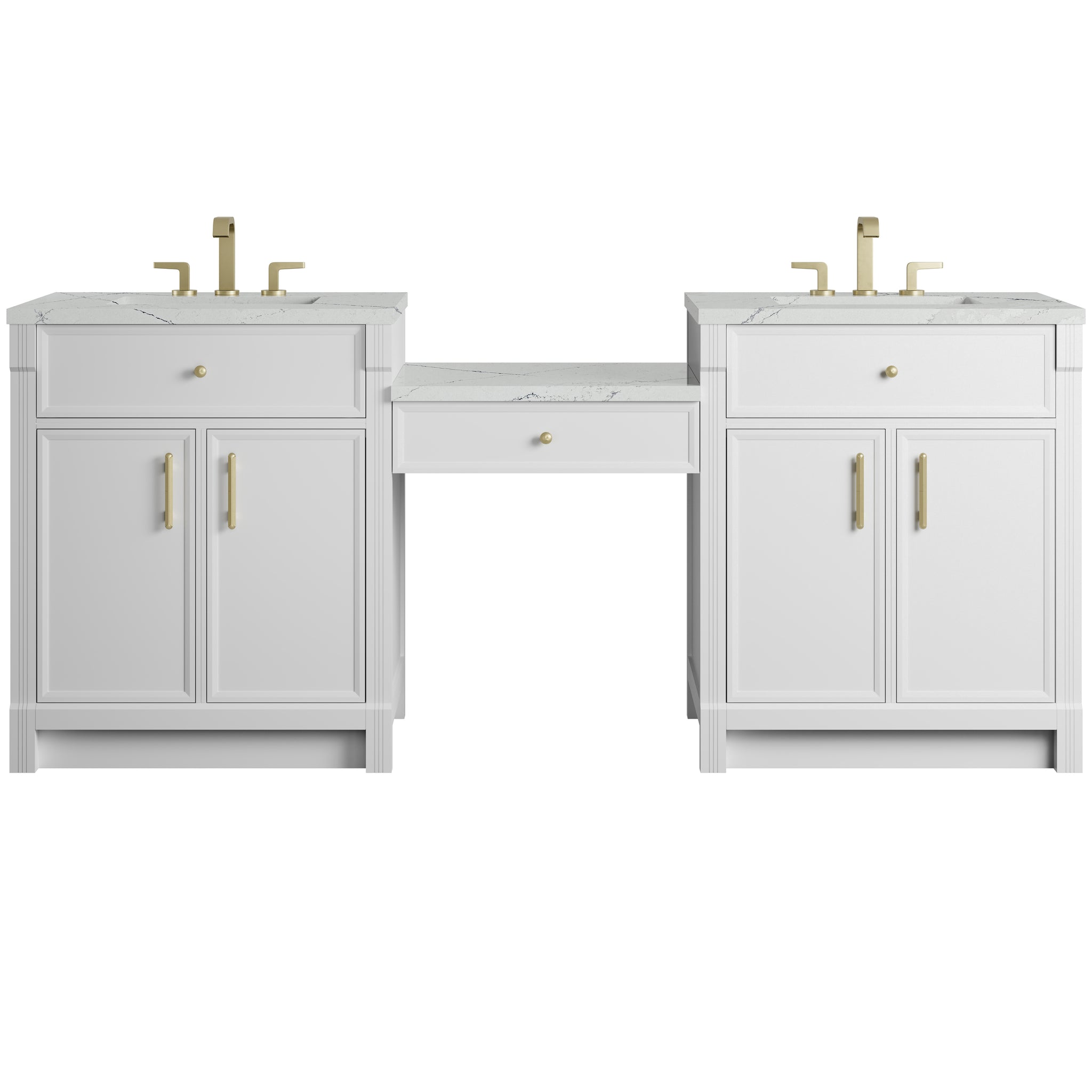 James Martin Bellshire 84" Double Bathroom Vanity, Bright White, view 40