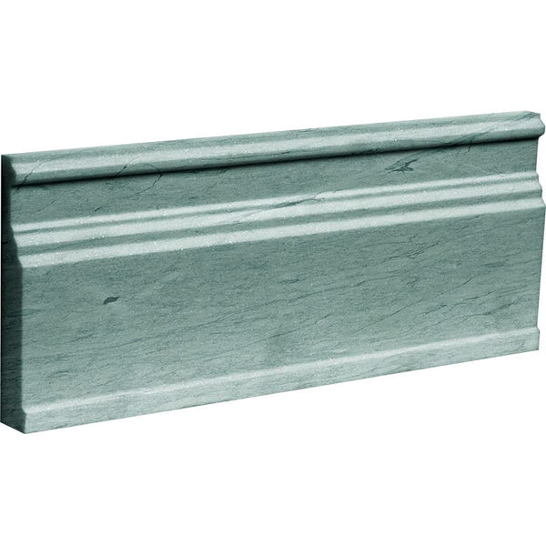 Lush Willow Honed Modern Base Marble Moldings 5 1/16x12