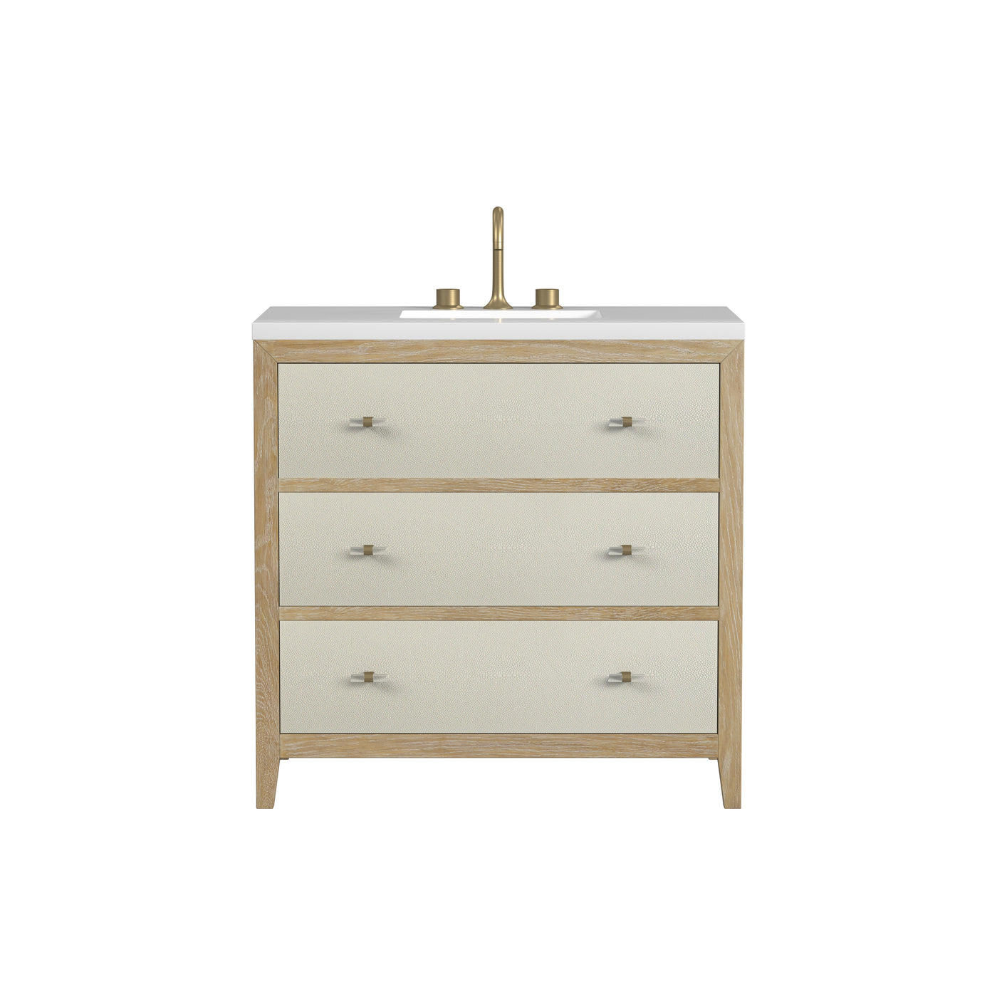 James Martin Celeste 36" Single Bathroom Vanity, Sunwashed Oak with Embossed Shagreen Drawer Fronts, view 17