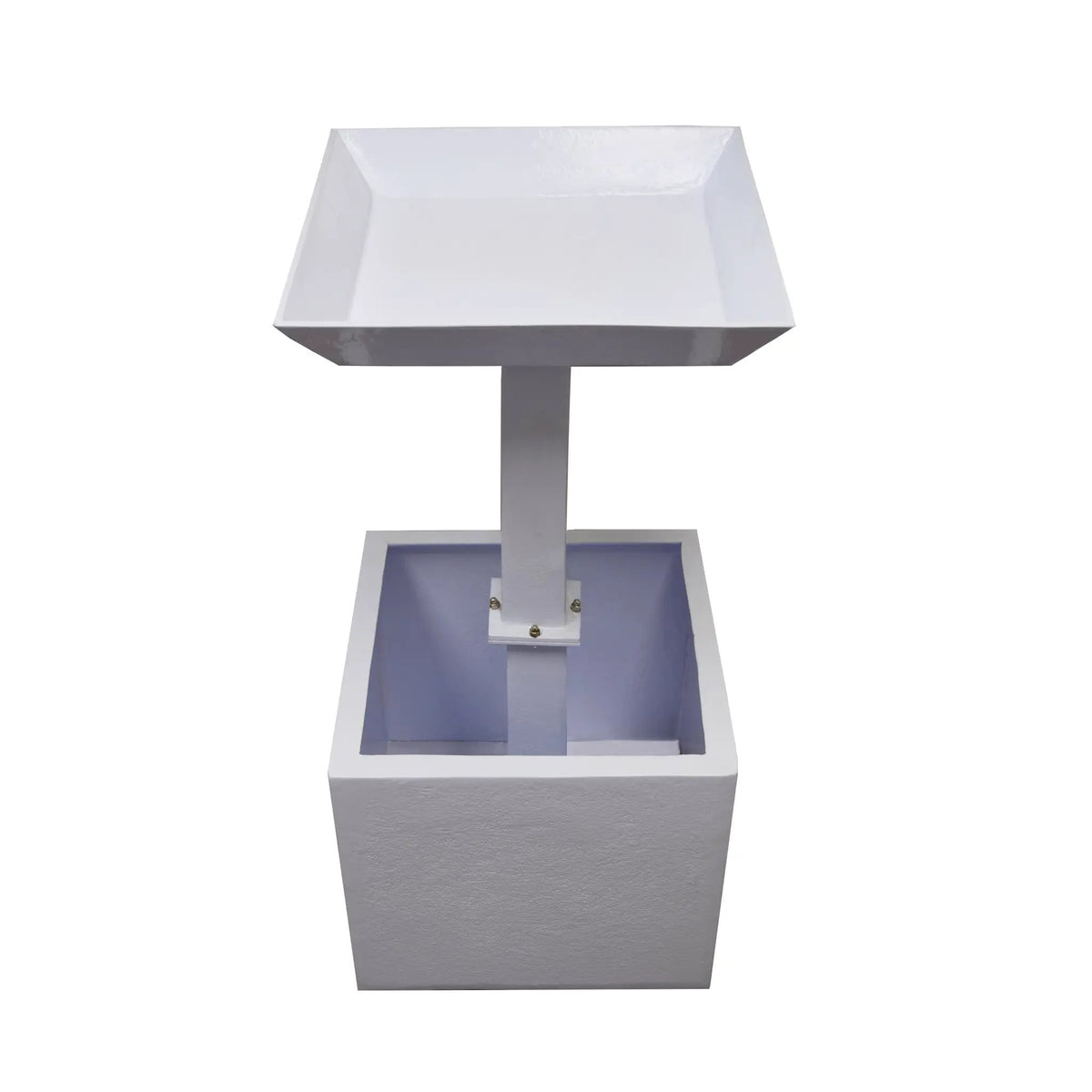 Modern Square Cast Aluminum 35-in Bird Bath and Planter Vase Combo by Sharicks