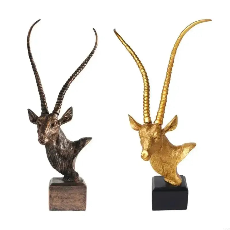 Luxurious Antelope Head Figurine With Fine Detail For Office And Home Gift by House Of Avana