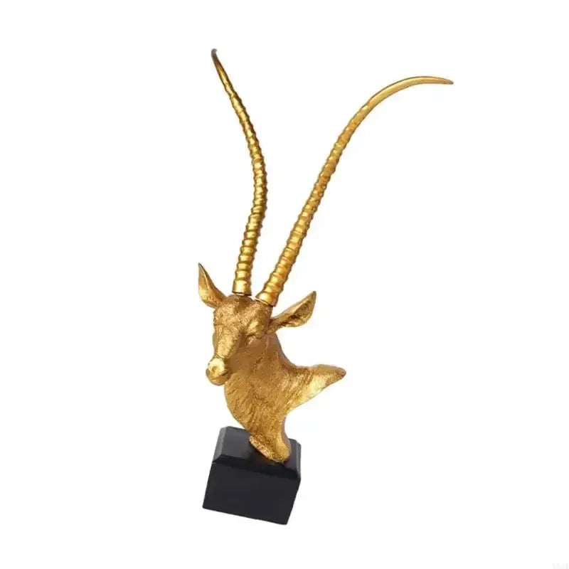 Luxurious Antelope Head Figurine With Fine Detail For Office And Home Gift by House Of Avana