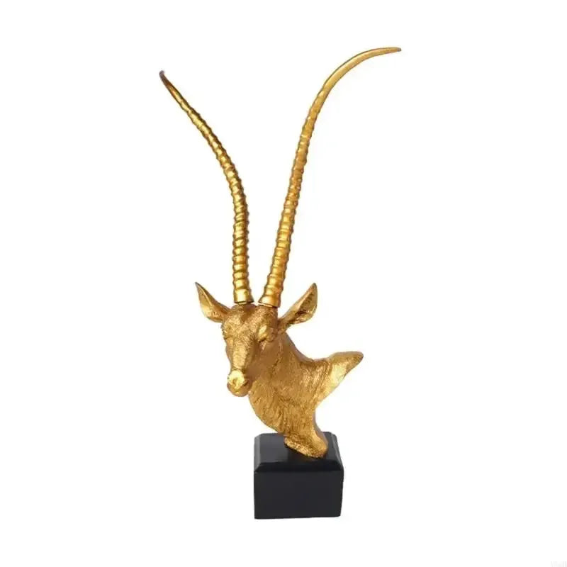 Luxurious Antelope Head Figurine With Fine Detail For Office And Home Gift by House Of Avana