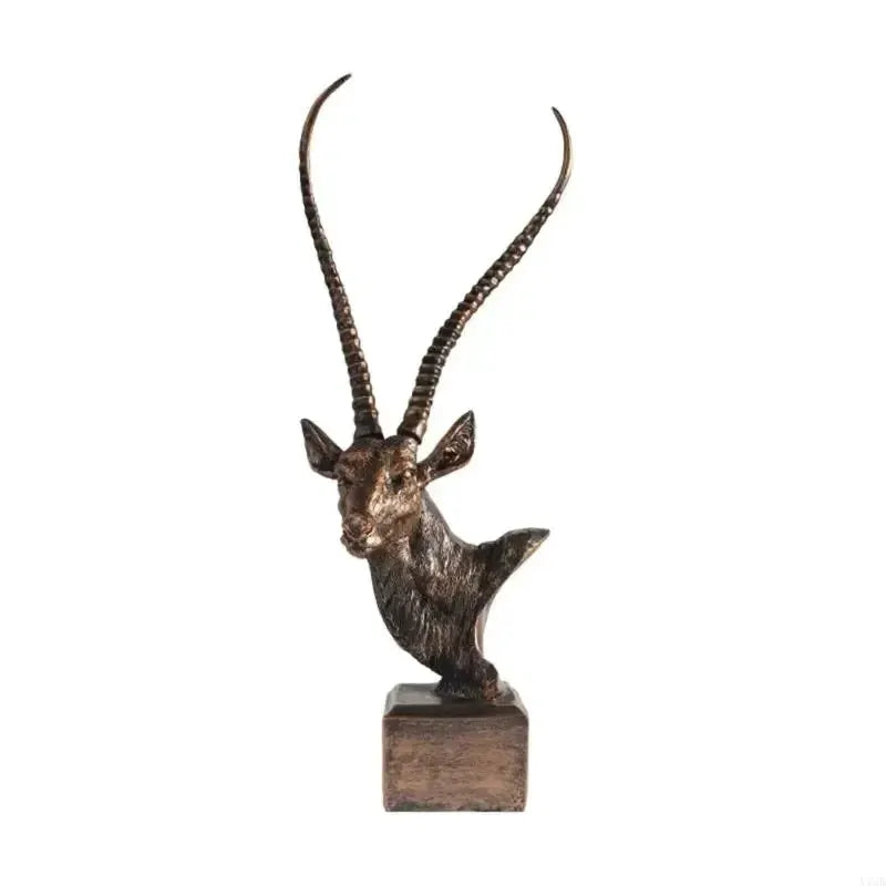Luxurious Antelope Head Figurine With Fine Detail For Office And Home Gift by House Of Avana