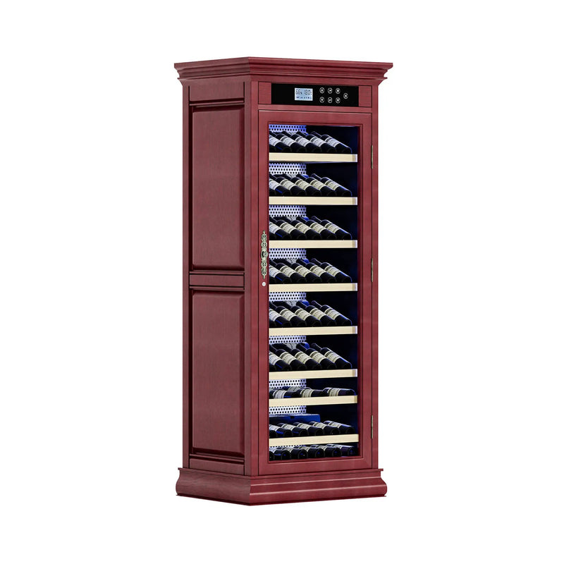 Nuvia 102-Bottle 10.6 Cu.Ft Wine Cooler Cabinet With LED Lighting And Temperature Control (SAK69027) by SAKSBY WHOLESALE