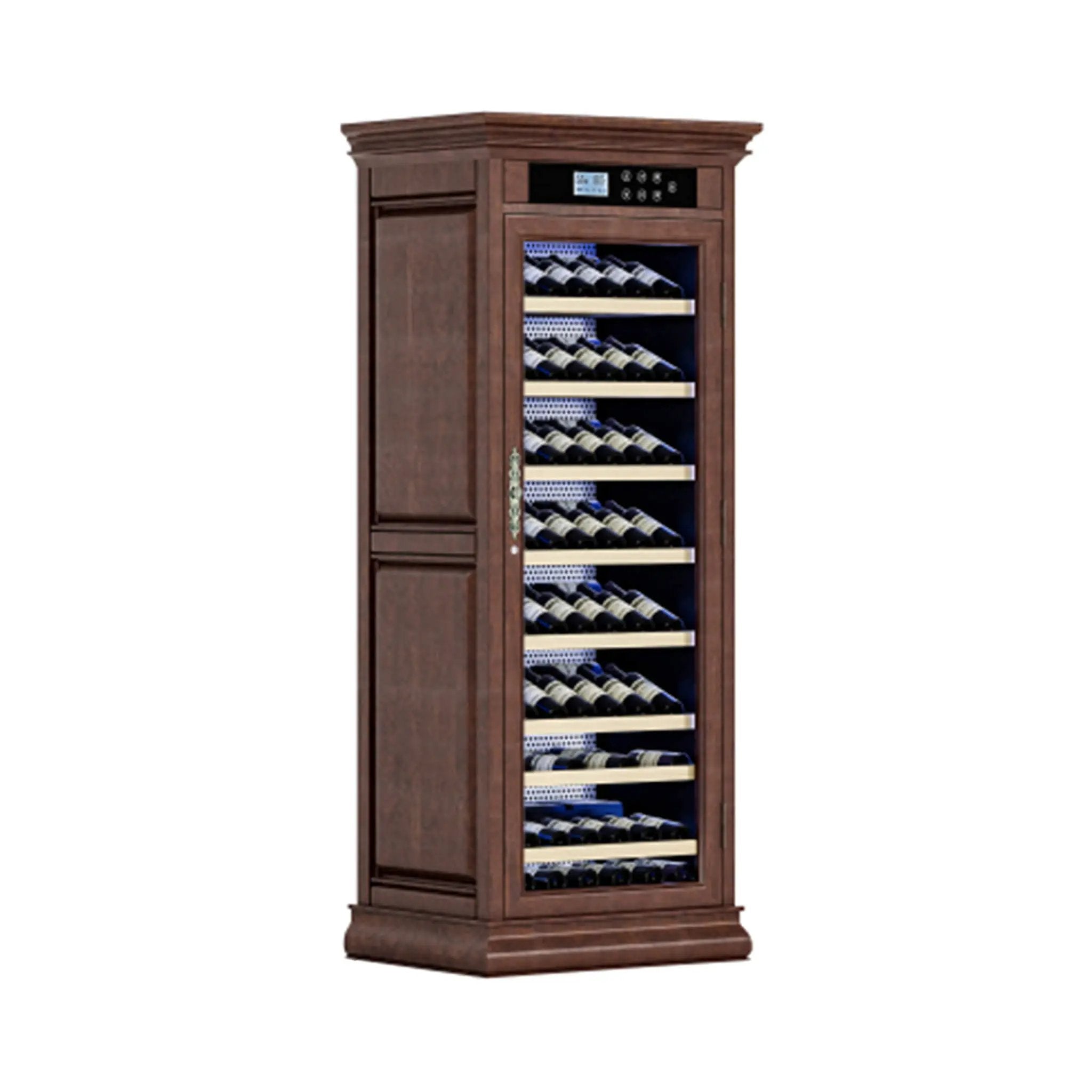 Nuvia 102-Bottle 10.6 Cu.Ft Wine Cooler Cabinet With LED Lighting And Temperature Control (SAK69027) by SAKSBY WHOLESALE