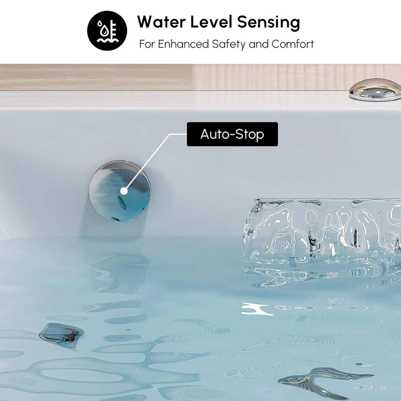 Nuvia Novara 71-Inch Luxury 2-Person Jetted Whirlpool Tub With Massage And Thermostat Control (SAK24590) by SAKSBY WHOLESALE