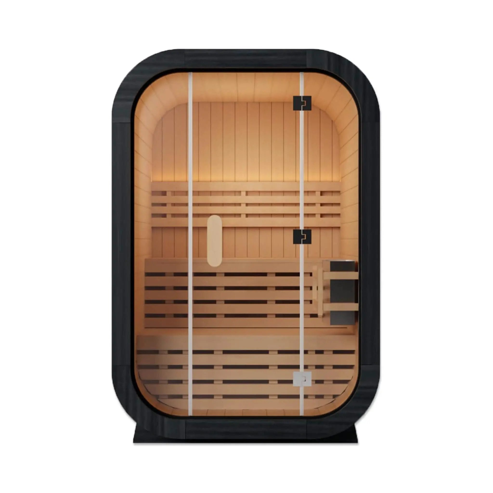 Thermora Lund Luxury 2-Person Outdoor Spruce Wood Cube Sauna Kit With 4.5KW Electric Stove (SAK74290) by SAKSBY WHOLESALE