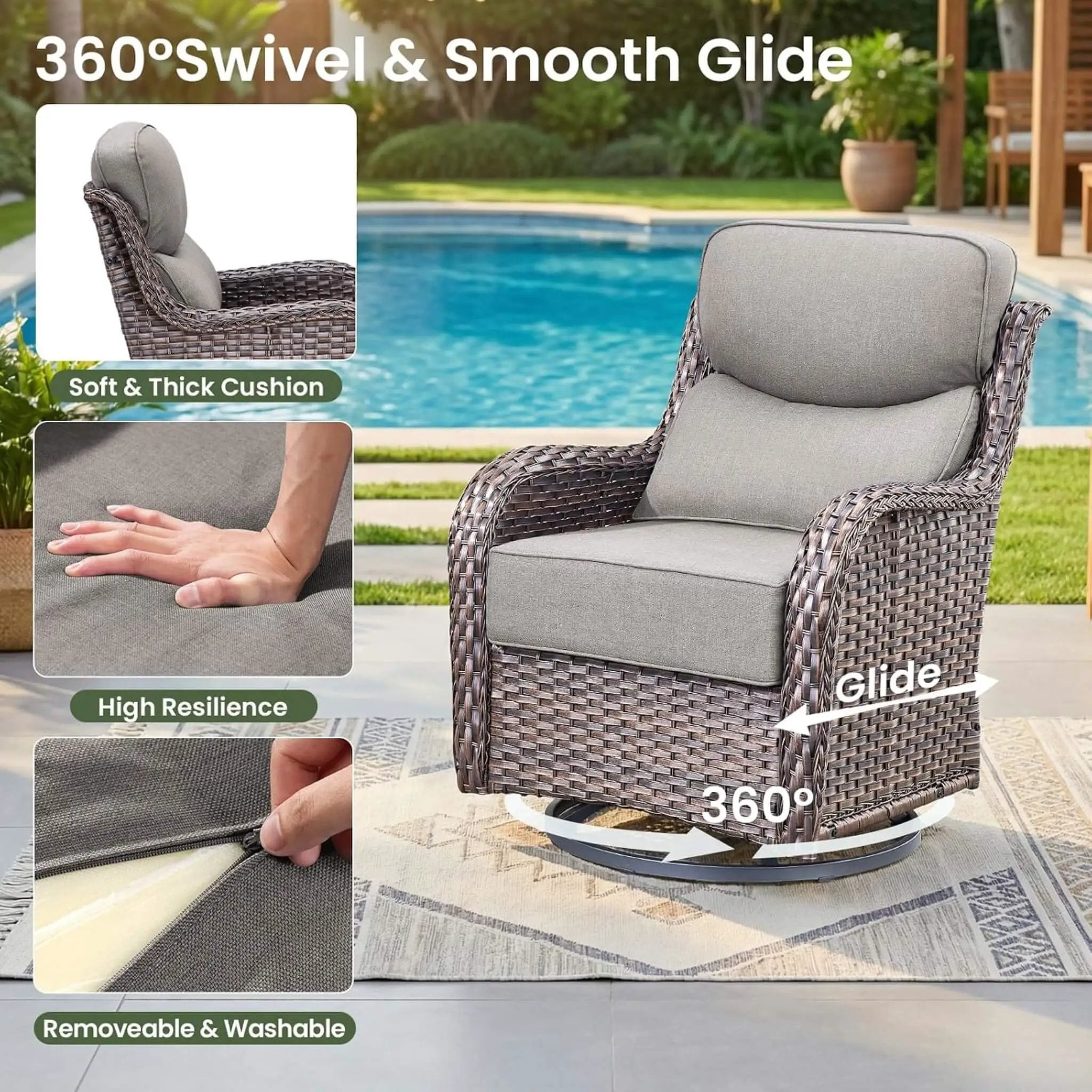 Luxury 7-Piece Outdoor Patio Furniture Set With Fire Pit Table (SAK57391) by SAKSBY WHOLESALE