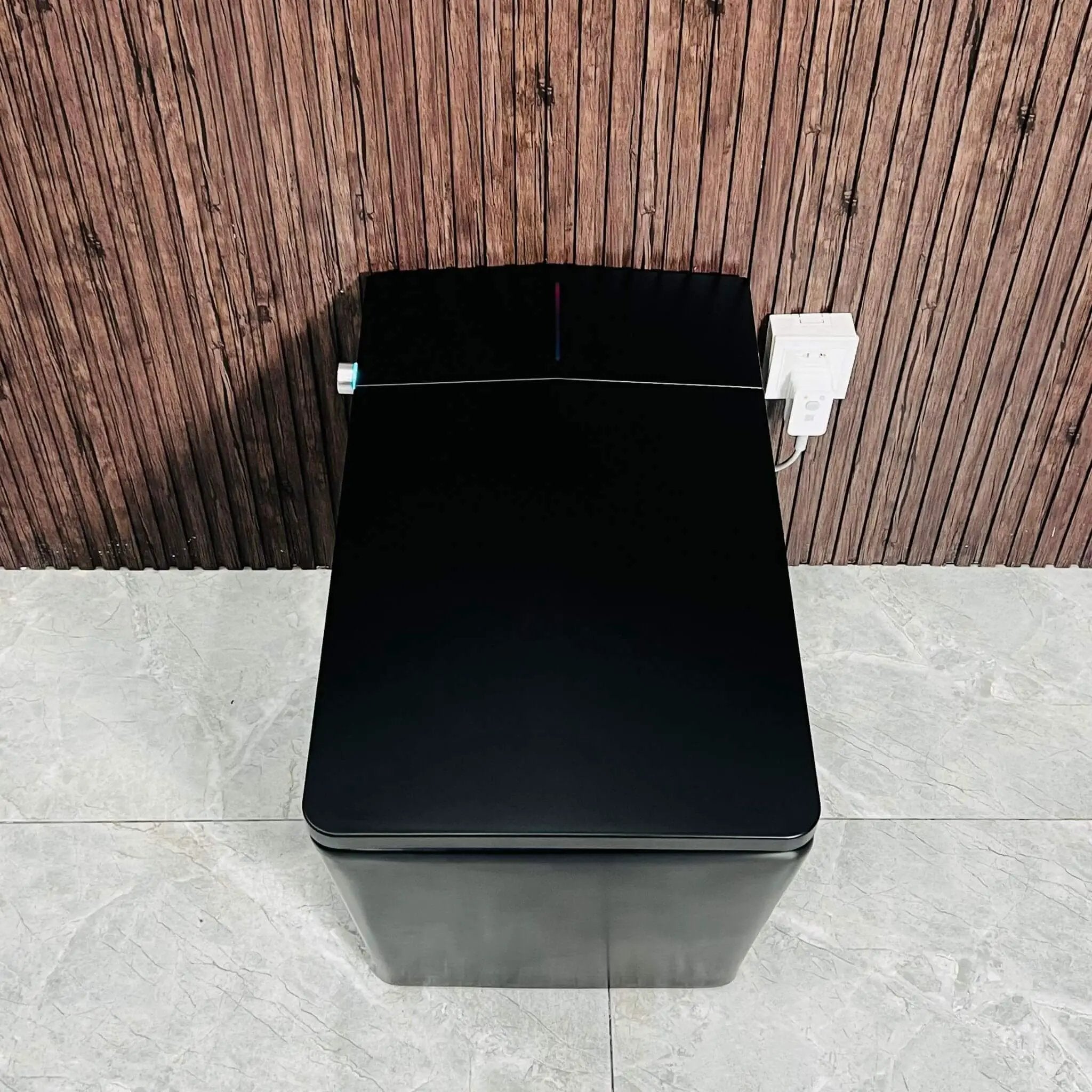 Nuvia Luxury Black Square Smart Toilet With Bidet, Remote, And Heated Seat (SAK45183) by SAKSBY WHOLESALE
