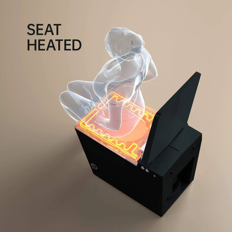 Nuvia Luxury Black Square Smart Toilet With Bidet, Remote, And Heated Seat (SAK45183) by SAKSBY WHOLESALE