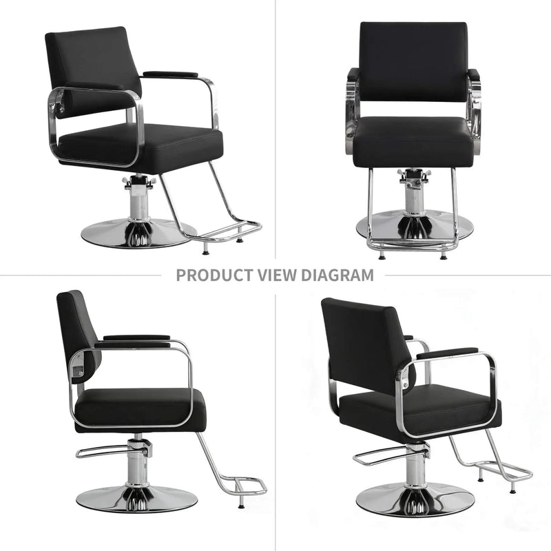Luxury Height-Adjustable Barber Chair With 360-Degree Swivel (SAK64103) by SAKSBY WHOLESALE