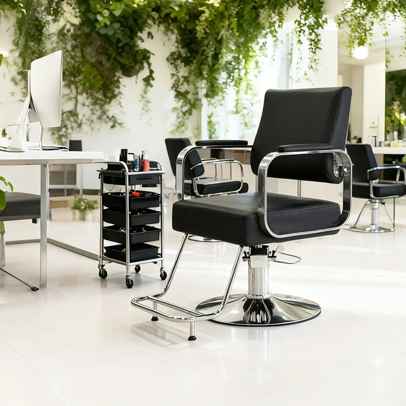 Luxury Height-Adjustable Barber Chair With 360-Degree Swivel (SAK64103) by SAKSBY WHOLESALE