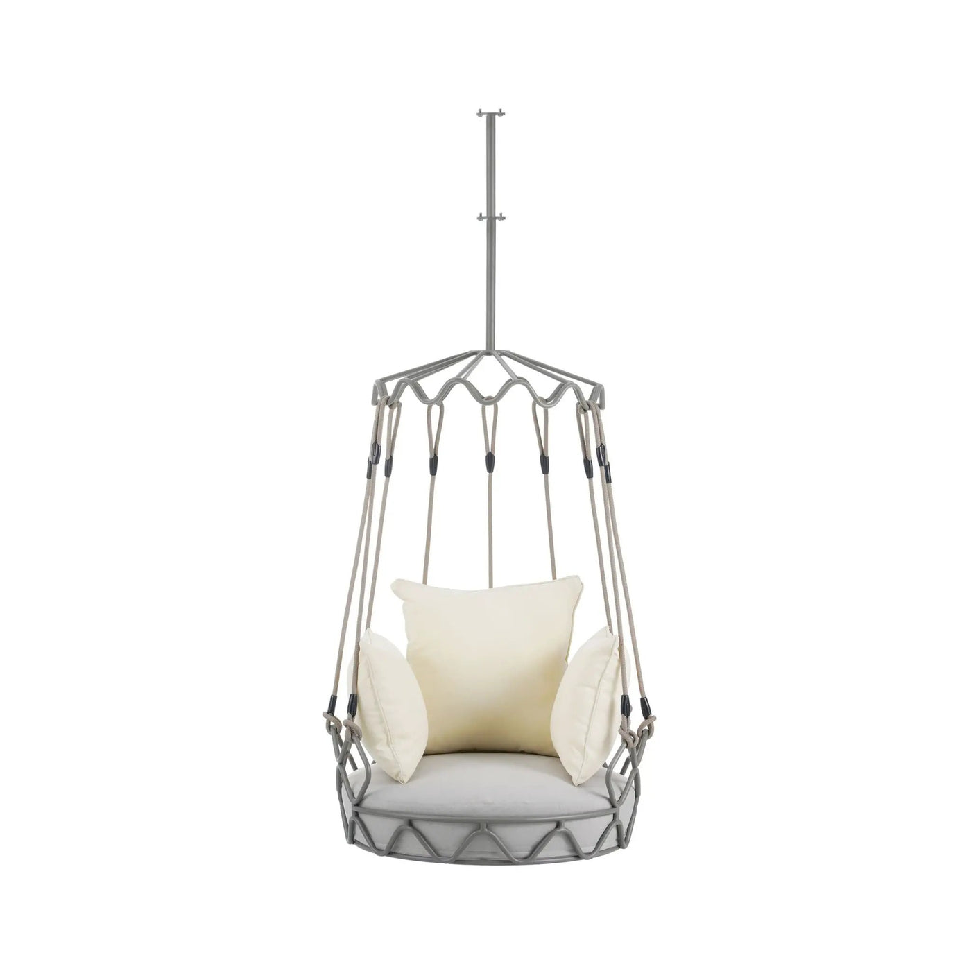 Luxury Outdoor Hanging Basket Porch Swing Chair With UV Resistant Cushions (SAK95678) by SAKSBY WHOLESALE