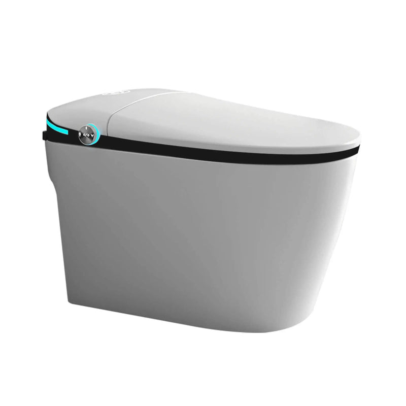 Nuvia Luxury Smart Toilet With Built-In Auto Open And Close Bidet Seat, Foot Sensor, LED Display And Night Light (SAK31256) by SAKSBY WHOLESALE