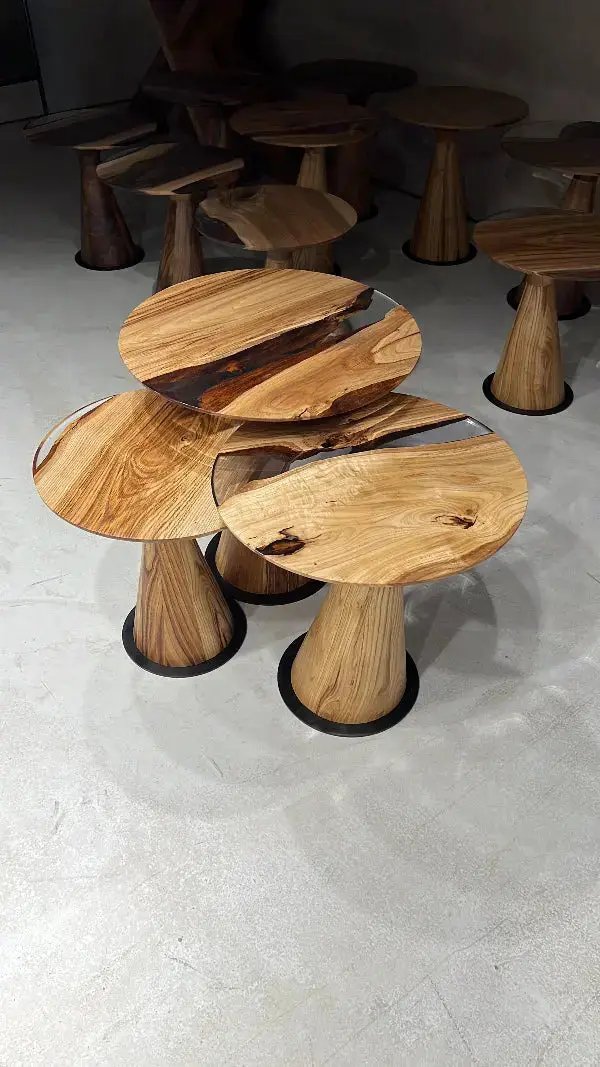 Resin Nesting Tables - Versatile Zigzag Epoxy Coffee Table Set, photo 11 of 15