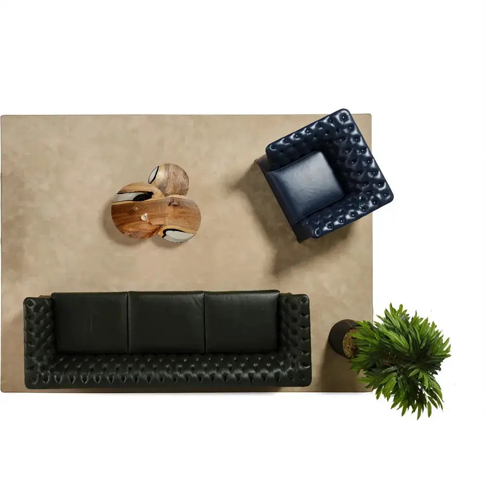 Resin Nesting Tables - Versatile Zigzag Epoxy Coffee Table Set, top view