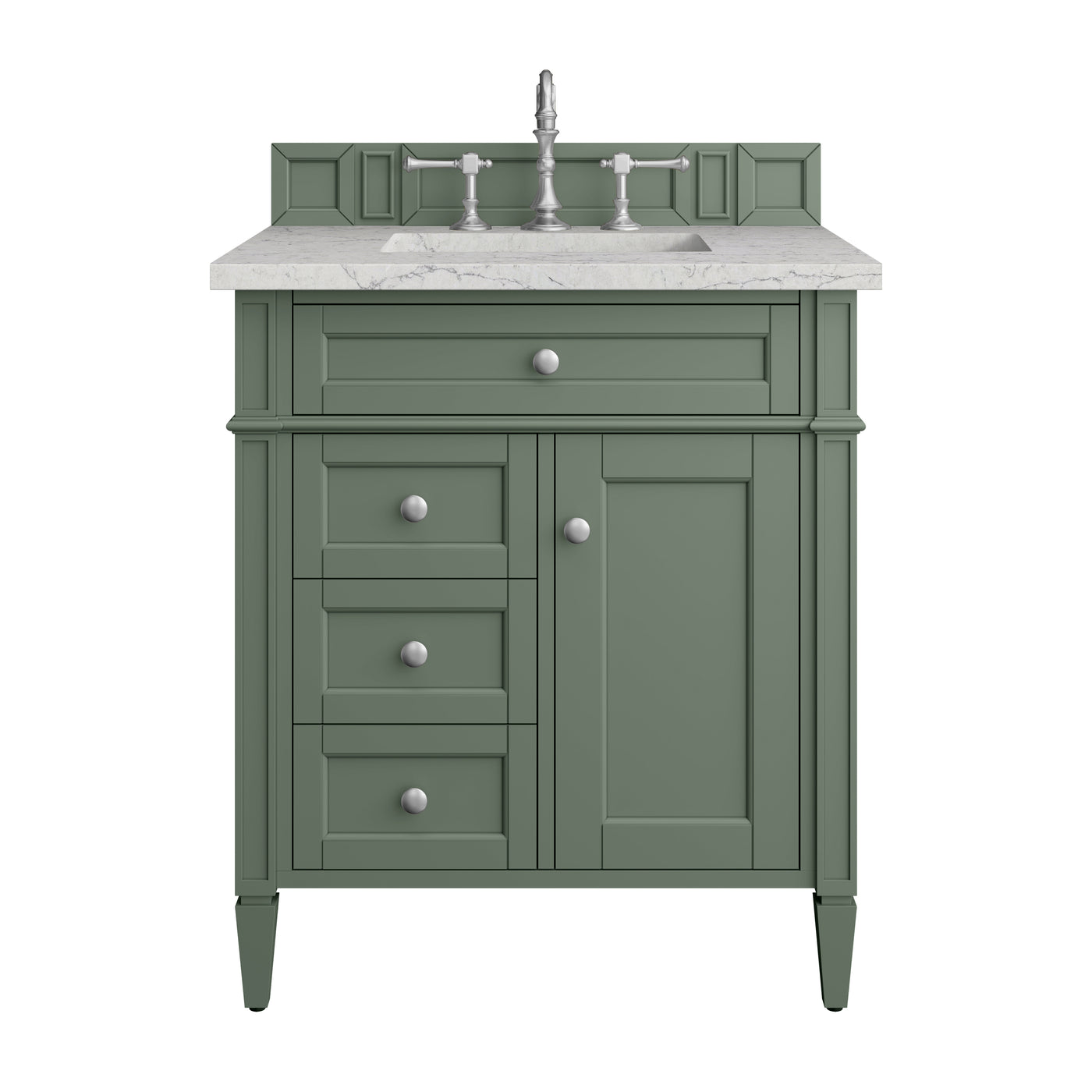 James Martin Brittany 30" Single Bathroom Vanity, Smokey Celadon, view 27